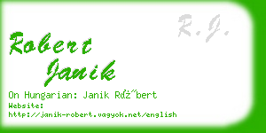 robert janik business card